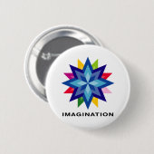 Badge Rond 5 Cm Imaginez Star (Devant & derrière)