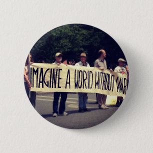 Badge Rond 5 Cm Imaginez un monde sans guerre