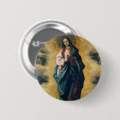 Badge Rond 5 Cm Immaculée Conception de Zurbarán (Devant & derrière)