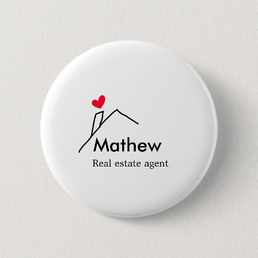 Badge Rond 5 Cm Immobilier agent immobilier immobilier constructio (Devant)