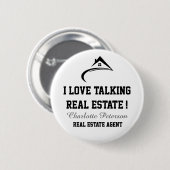 Badge Rond 5 Cm Immobilier Noir & Blanc (Devant & derrière)