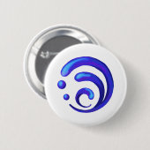 Badge Rond 5 Cm Impact de Genshin - Hydro (Devant & derrière)