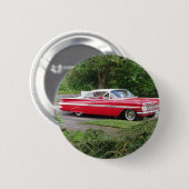 Badge Rond 5 Cm impala 1960 de rouge (Devant & derrière)
