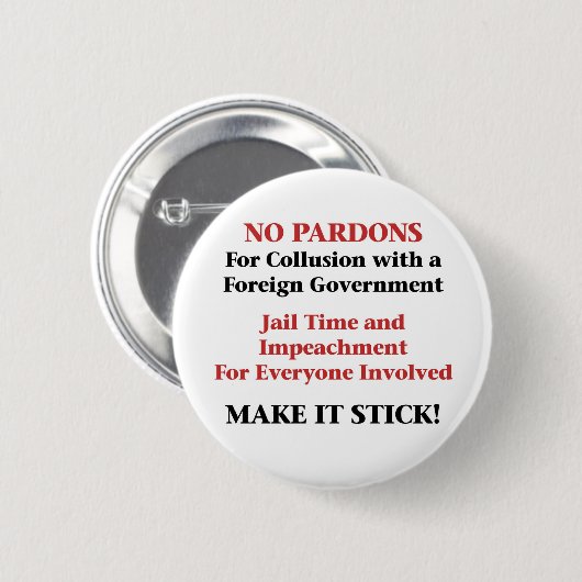 Badge Rond 5 Cm Impersion — Pas de pardon pour collusion (Devant & derrière)