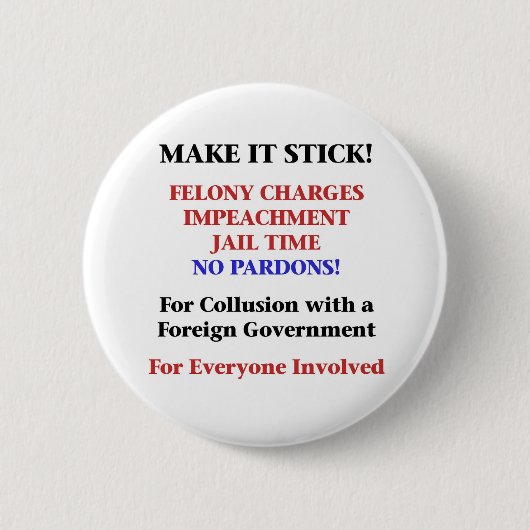 Badge Rond 5 Cm Impersion — Pas de pardon pour collusion (Devant)