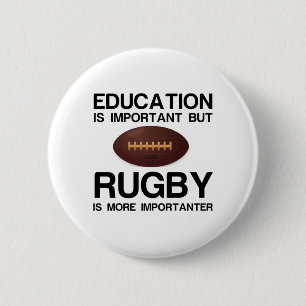 BADGE ROND 5 CM IMPORTANTE IMPORTANTE RUGBY
