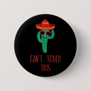 Badge Rond 5 Cm Impossible de toucher ce cactus