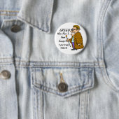 BADGE ROND 5 CM IMPÔT D'AVIDITÉ LE BOUTON RICHE (En situation)