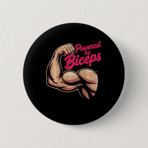 Badge Rond 5 Cm Impression au verso Humour de gym amusant Prise de