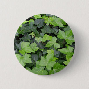 Badge Rond 5 Cm Impression botanique verte Ivy