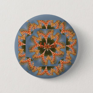 Badge Rond 5 Cm Impression d'art Abstrait Giraffe