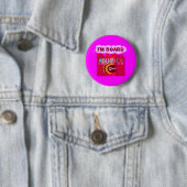 Badge Rond 5 Cm Impression d'art d'abeille sur planche (En situation)