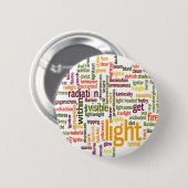 Badge Rond 5 Cm Impression d'art de nuage de mots lumineux (Devant & derrière)