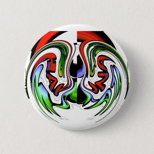 Badge Rond 5 Cm Impression d'art de profil abstrait (Devant)