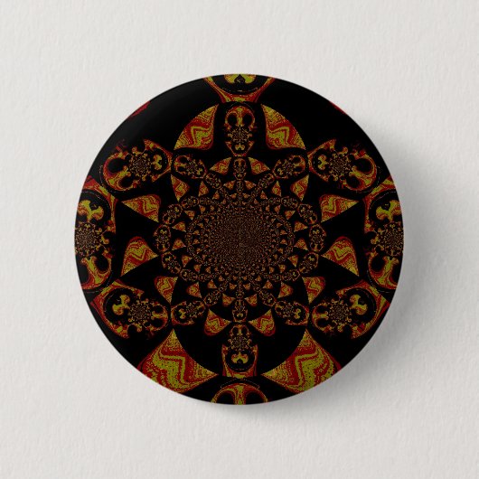 Badge Rond 5 Cm Impression d'art Kaleidoscope crâne (Devant)