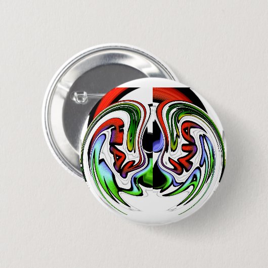 Badge Rond 5 Cm Impression d'art profil Abstrait (Devant & derrière)