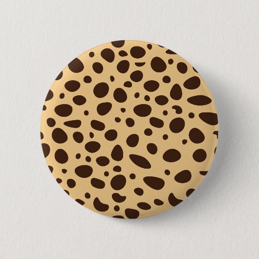 Badge Rond 5 Cm Impression de guépard marron (Devant)