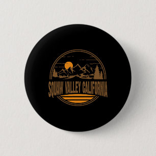 Badge Rond 5 Cm Impression de randonnée en montagne vintage Squaw