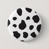 Badge Rond 5 Cm Impression De Vache, Motif De Vache, Spots De Vach (Devant)