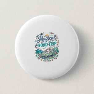 Badge Rond 5 Cm Impression de voyage magique licorne prête POD_