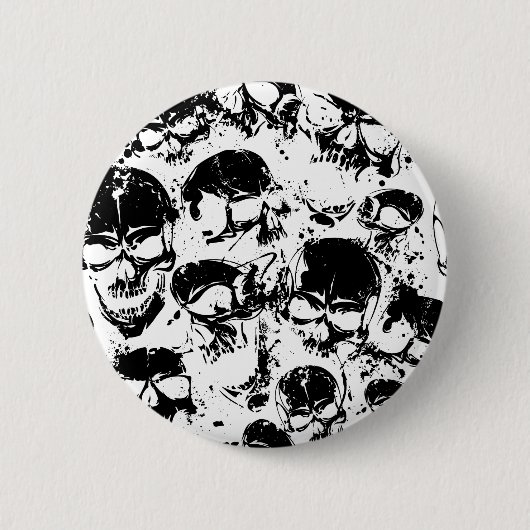 Badge Rond 5 Cm impression des crânes de grunge (Devant)