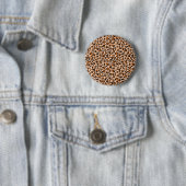 Badge Rond 5 Cm Impression léopard orange et marron (En situation)