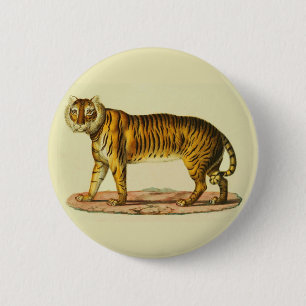 Badge Rond 5 Cm Impression tigre 1824