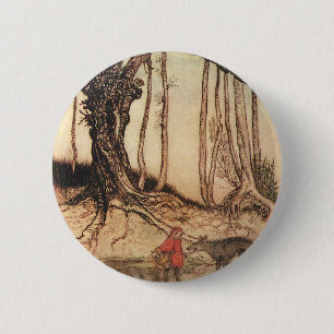Badge Rond 5 Cm Impression vintage d'Arthur Rackham du Petit Chape