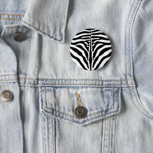 Badge Rond 5 Cm Impression Zebra (En situation)