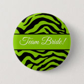 Badge Rond 5 Cm Impression Zebra vert Brat (Devant)