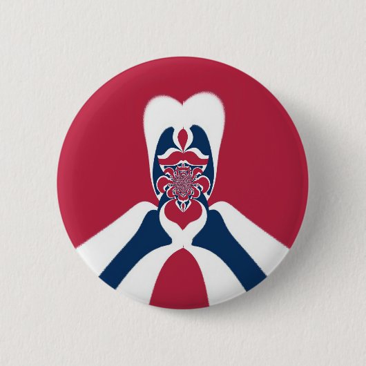 Badge Rond 5 Cm Impressionnant tableau abstrait d'E.T. (Devant)