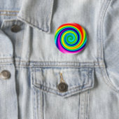 Badge Rond 5 Cm Imprimantes psychédéliques (En situation)