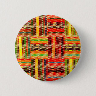 Badge Rond 5 Cm imprimé kente african