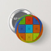 Badge Rond 5 Cm Imprimer À damiers (Devant & derrière)