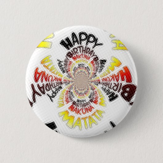 Badge Rond 5 Cm Imprimer Anniversaire Kaleidoscope (Devant)