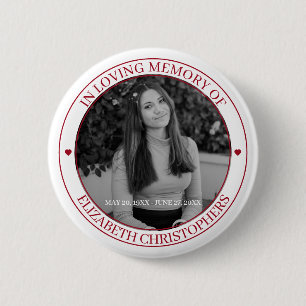 Badge Rond 5 Cm In Love Memory Heart Photo Memorial personnalisé