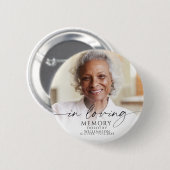 Badge Rond 5 Cm In Loving Memory Memorial Photo Personalized (Devant & derrière)