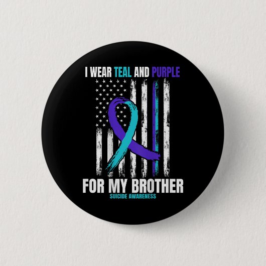 Badge Rond 5 Cm In Memory Of Brother Suicide Awareness Flag Graphi (Devant)