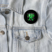 Badge Rond 5 Cm In October We Wear Green For Dwarfism Awareness Gi (En situation)