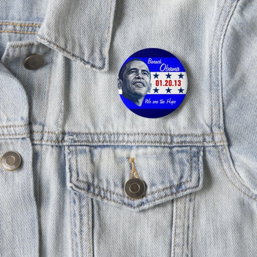 Badge Rond 5 Cm Inauguration 2013 présidentielle (En situation)