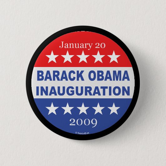 Badge Rond 5 Cm Inauguration de Barack Obama (Devant)