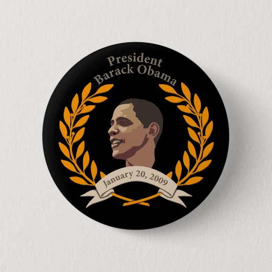 Badge Rond 5 Cm Inauguration d'Obama (Devant)