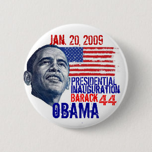 Badge Rond 5 Cm Inauguration d'Obama