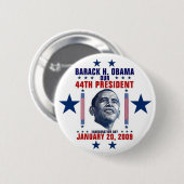 Badge Rond 5 Cm Inauguration d'Obama (Devant & derrière)