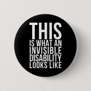 Badge Rond 5 Cm Incapacité invisible Sensibilisation aux maladies 