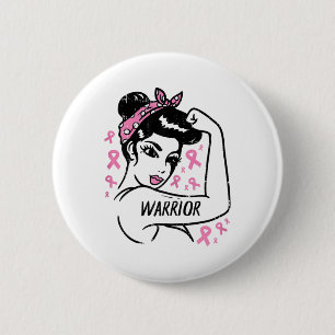 Badge Rond 5 Cm Incassable Ruban rose Cancer du sein Gi de sensibi