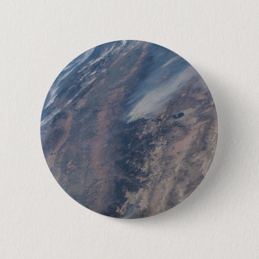 Badge Rond 5 Cm Incendie Dans Le Parc National De Yosemite Et La F (Devant)