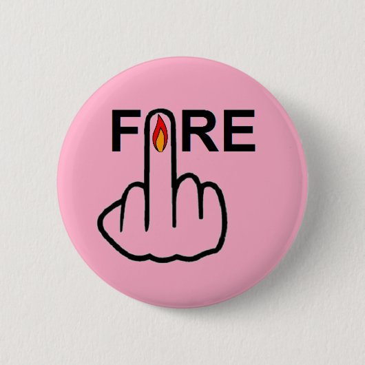 Badge Rond 5 Cm Incendie du bouton (Devant)