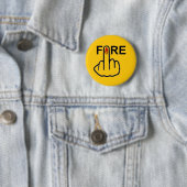 Badge Rond 5 Cm Incendie du bouton (En situation)
