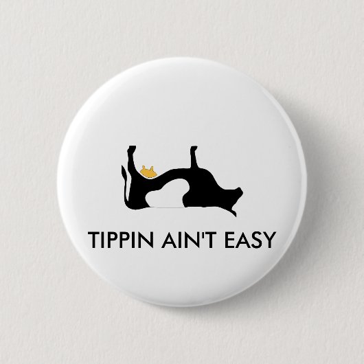 Badge Rond 5 Cm Inclinant Aint facile (Devant)